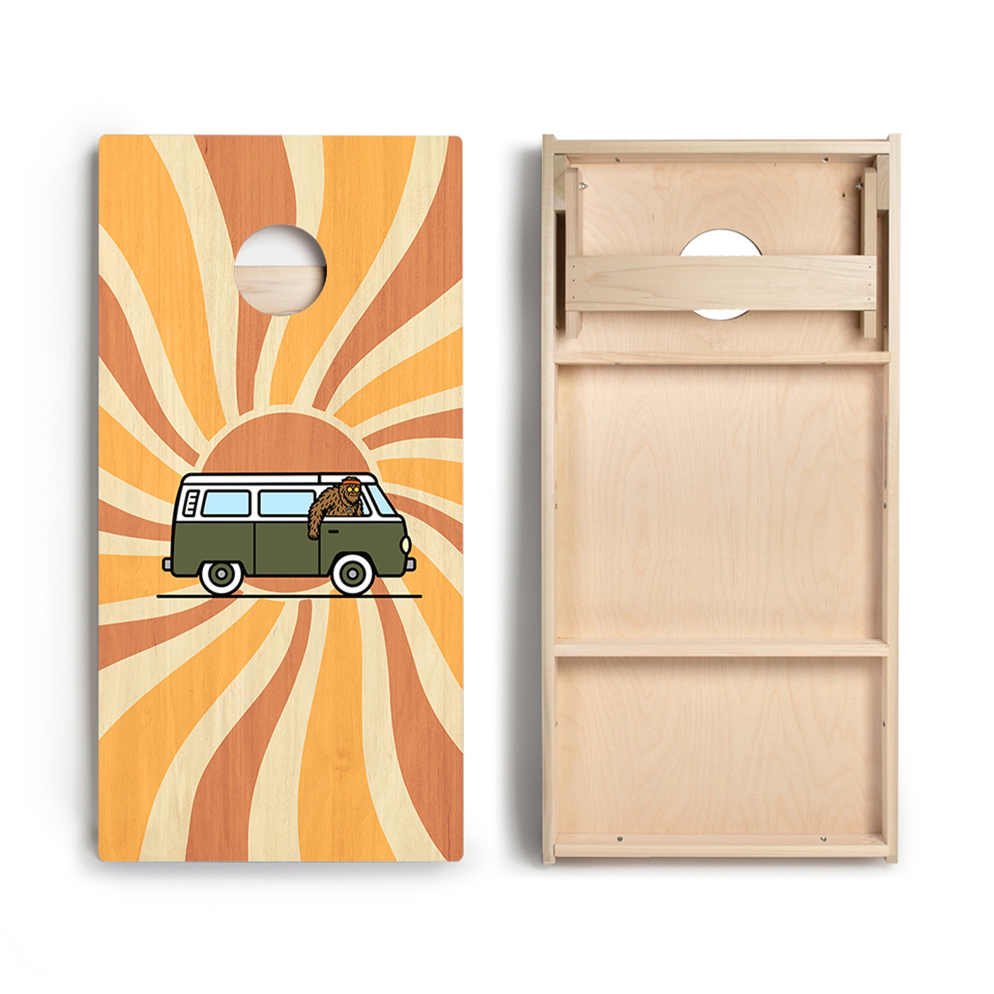 Sasquatch Summer of Love Limited Edition Star Cornhole Boards Set - Outdoor Lawn Games for Backyard, Tailgating, and Parties | Perfect for BBQ, Camping & Summer Gatherings