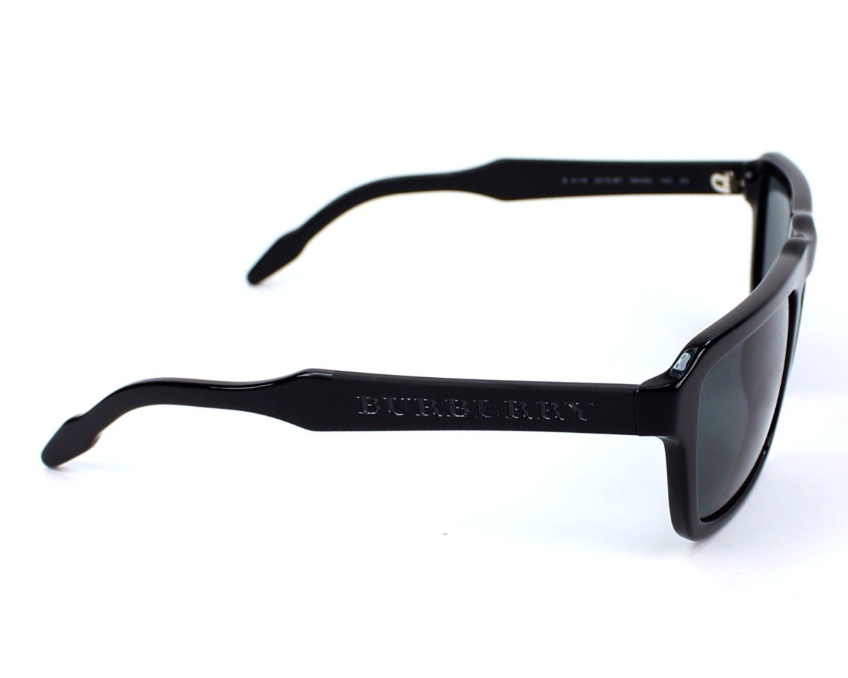 BURBERRY BE 4119 331587 Black Polarized Sunglasses for Women & Men - UV Protection, Fashion Luxury Shades for Driving, Beach & Outdoor Activities