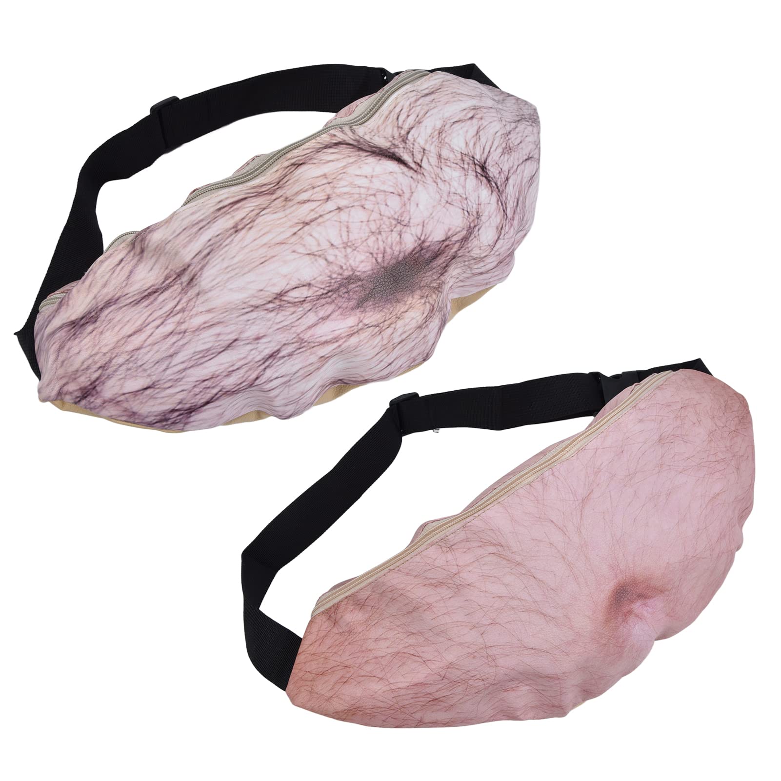 2 Pack Fake Beer Belly Waist Packs for Men - Durable Zipper Concealment Bag, Perfect Gift for Dad & Beer Lovers - Great for Parties, Travel & Pranks