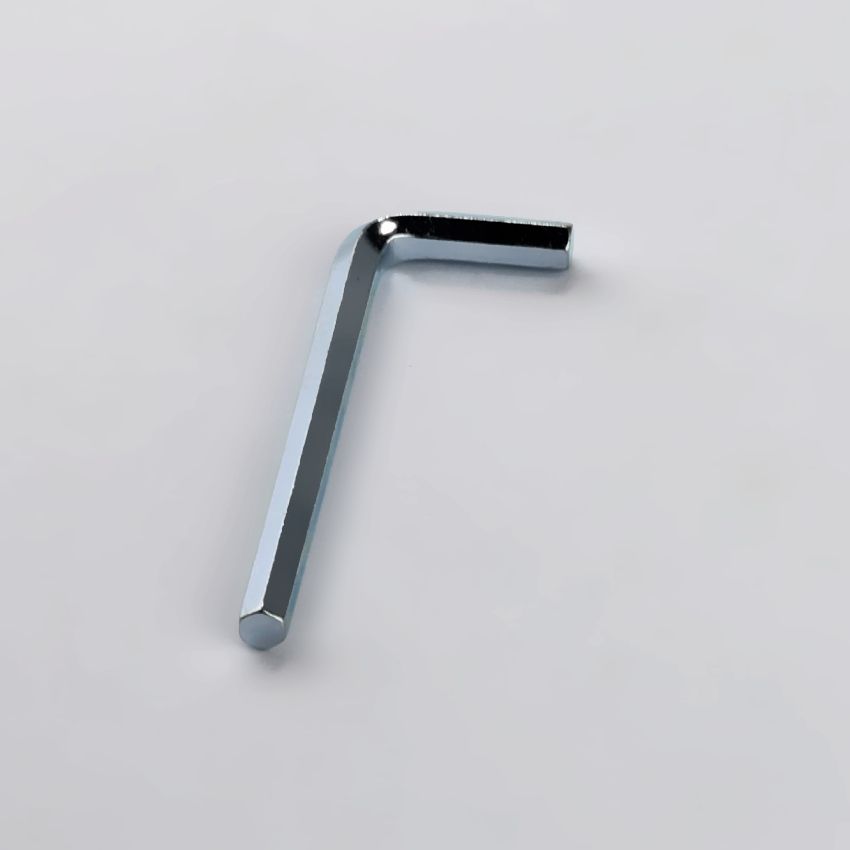 Chrome Shower Knob Micro Square - Modern Bathroom Faucet Handle for Shower and Tub - Perfect for Home Renovation and DIY Projects