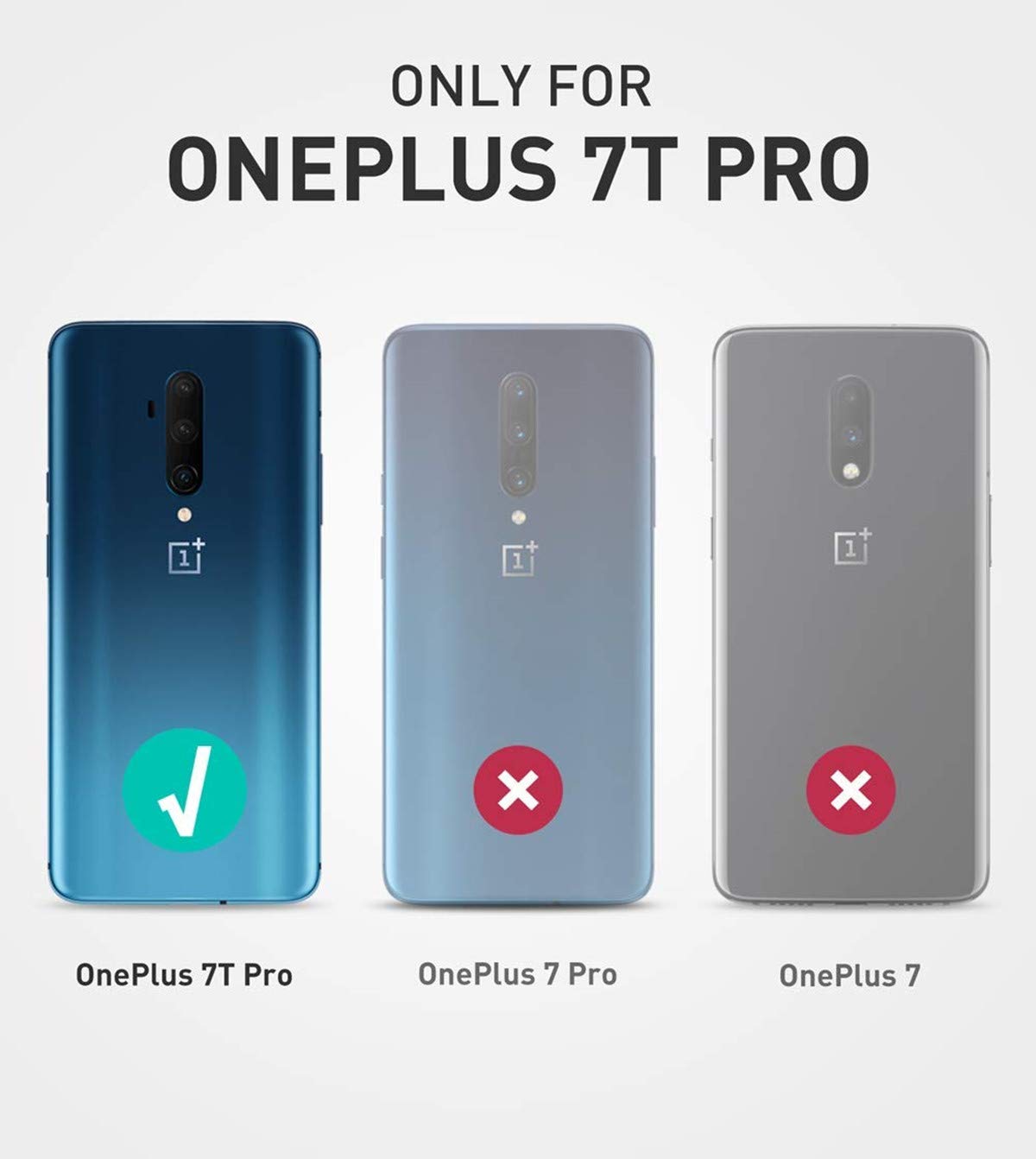 OnePlus 7T Pro Case Clear - Shockproof Protective Phone Cover with Soft TPU & Slim Design | Perfect for Everyday Protection & Drop Defense
