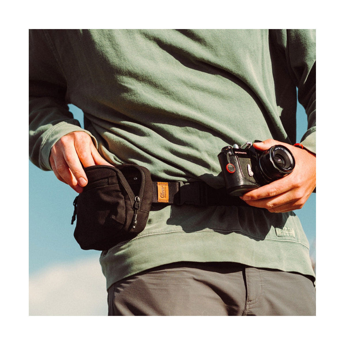 Clever Supply Sidekick Belt Bag - Adjustable Waist Pack for Running, Hiking & Travel - Hands-Free Fanny Pack (Black) - Perfect for Outdoor Adventures & Daily Essentials
