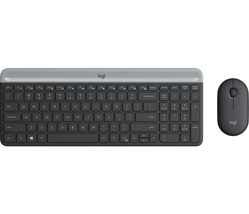 Logitech MK470 Slim Wireless Keyboard and Mouse Combo - RF Wireless, Graphite Color - Perfect for Office, Home & Travel Use