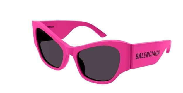 Balenciaga BB0259S 004 Fuchsia/Grey Cat Eye Women's Sunglasses - Stylish UV Protection Shades for Fashion, Beach & Outdoor Activities