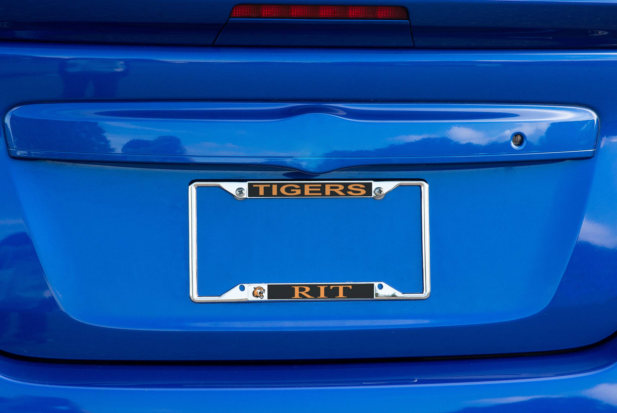 RIT Tigers Metal License Plate Frame - Desert Cactus Design Car Accessories for Front or Rear Bumper | Perfect for Rochester Institute of Technology Alumni & Fans | Show School Spirit on Campus or Game Day