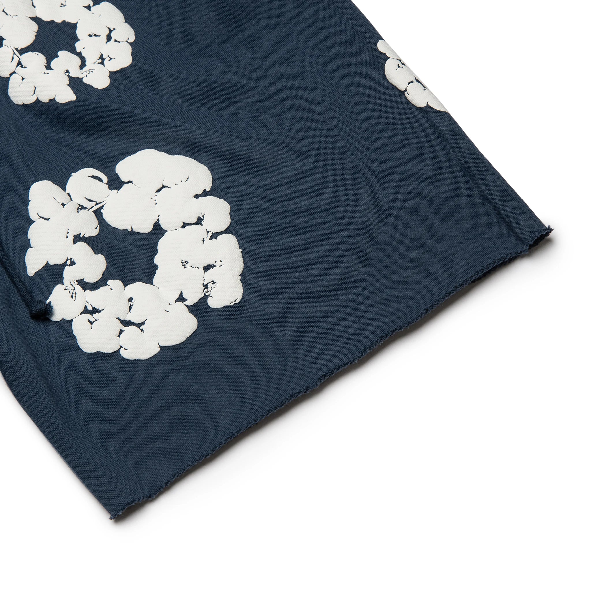 Denim Tears Cotton Wreath Navy Blue Denim Shorts for Men - Casual Summer Streetwear & Hip Hop Fashion