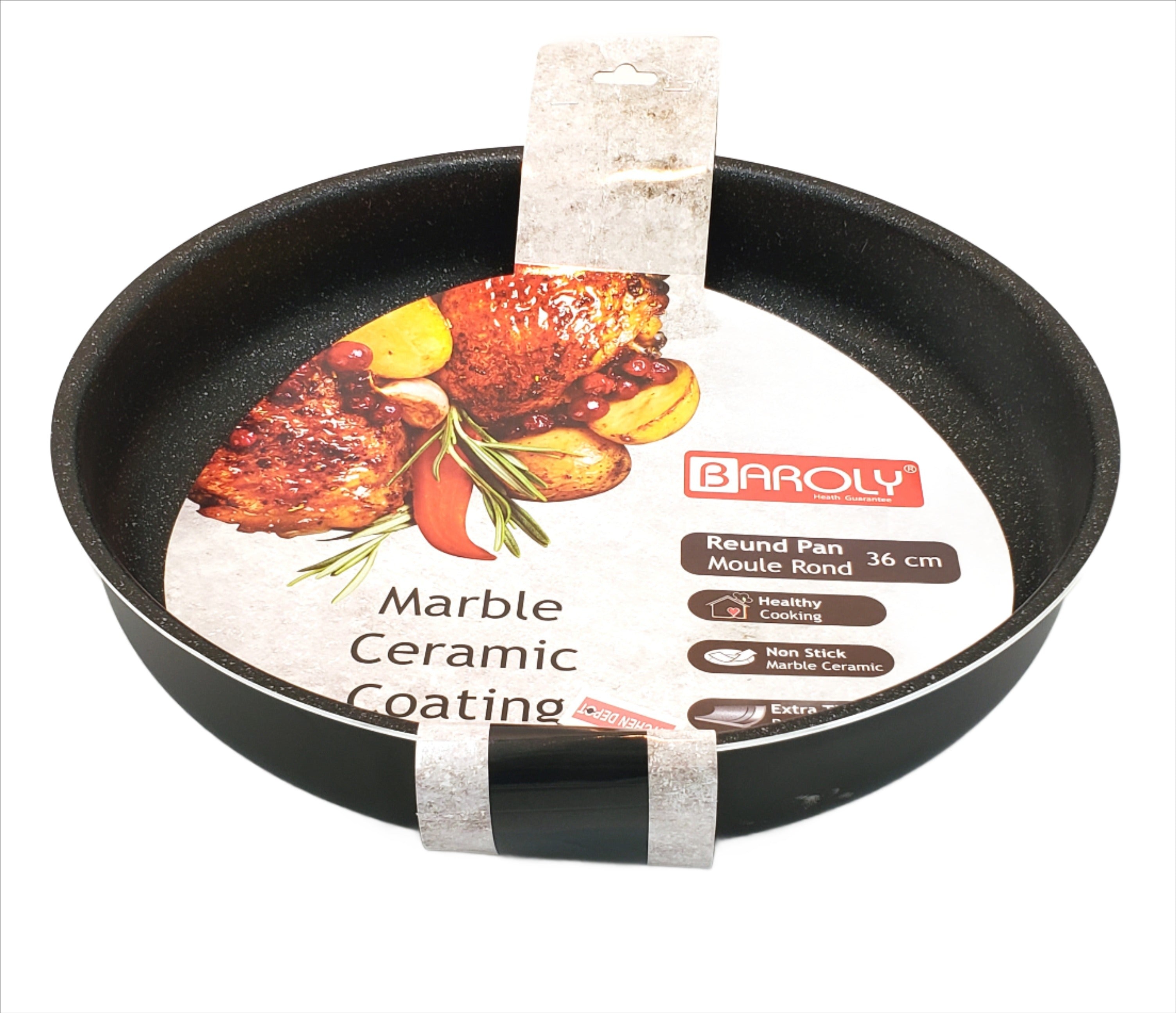 14.5x2.75 Inch Round Baking Pan - Non-Stick Cake Pan for Baking, Cooking & Serving - Perfect for Birthday Cakes, Pies, and Party Desserts