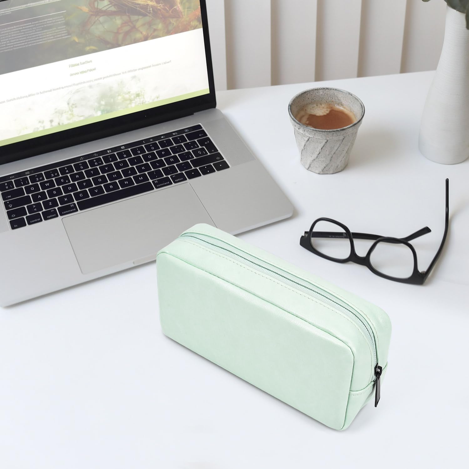 Portable Electronic Organizer Travel Case - Mint Green Cable Accessories Storage Bag for Power Bank, Chargers, USB Cables & Earphones | Perfect for Business Trips, Commuting & Home Organization