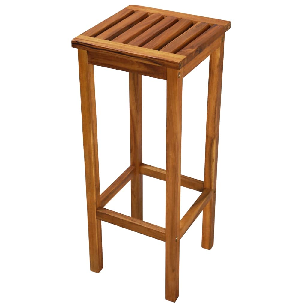 Modern Industrial Bar Stools Set of 2 - Solid Acacia Wood Counter Height Stools for Kitchen Island, Breakfast Bar & Pub - Fast Shipping & Durable Design