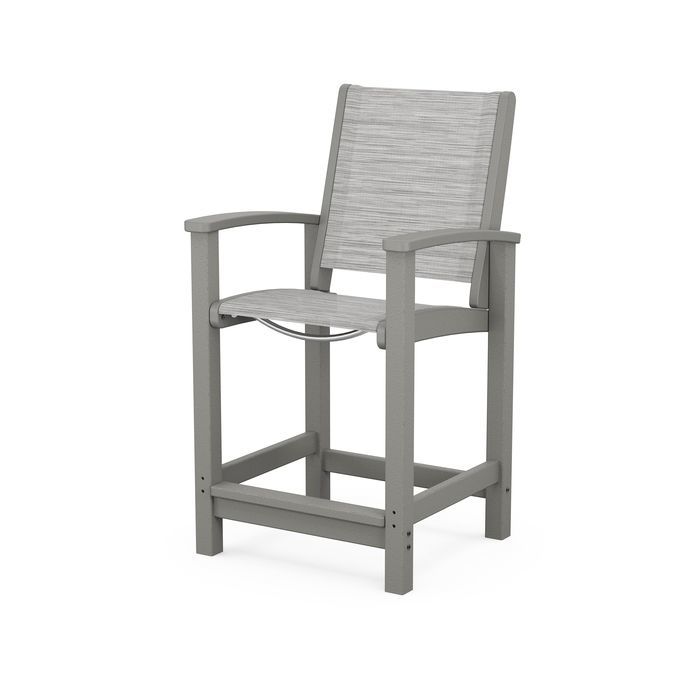POLYWOOD Coastal Counter Chair - Durable Outdoor Bar Stool for Patio, Deck & Poolside - Weather-Resistant & Low Maintenance
