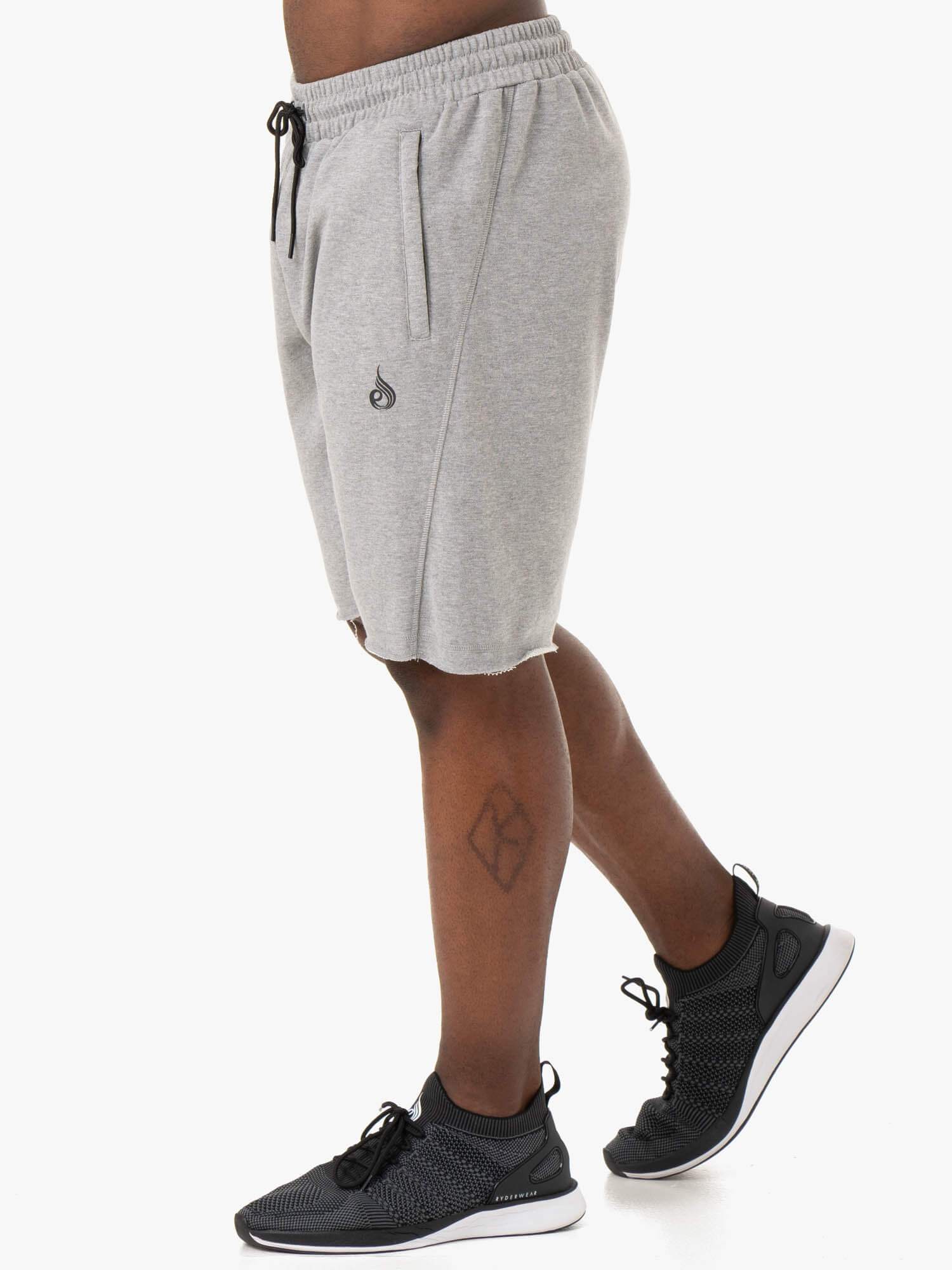 Men's Iron Track Shorts - Grey Marl | Comfortable Athletic Shorts for Running, Gym & Casual Wear
