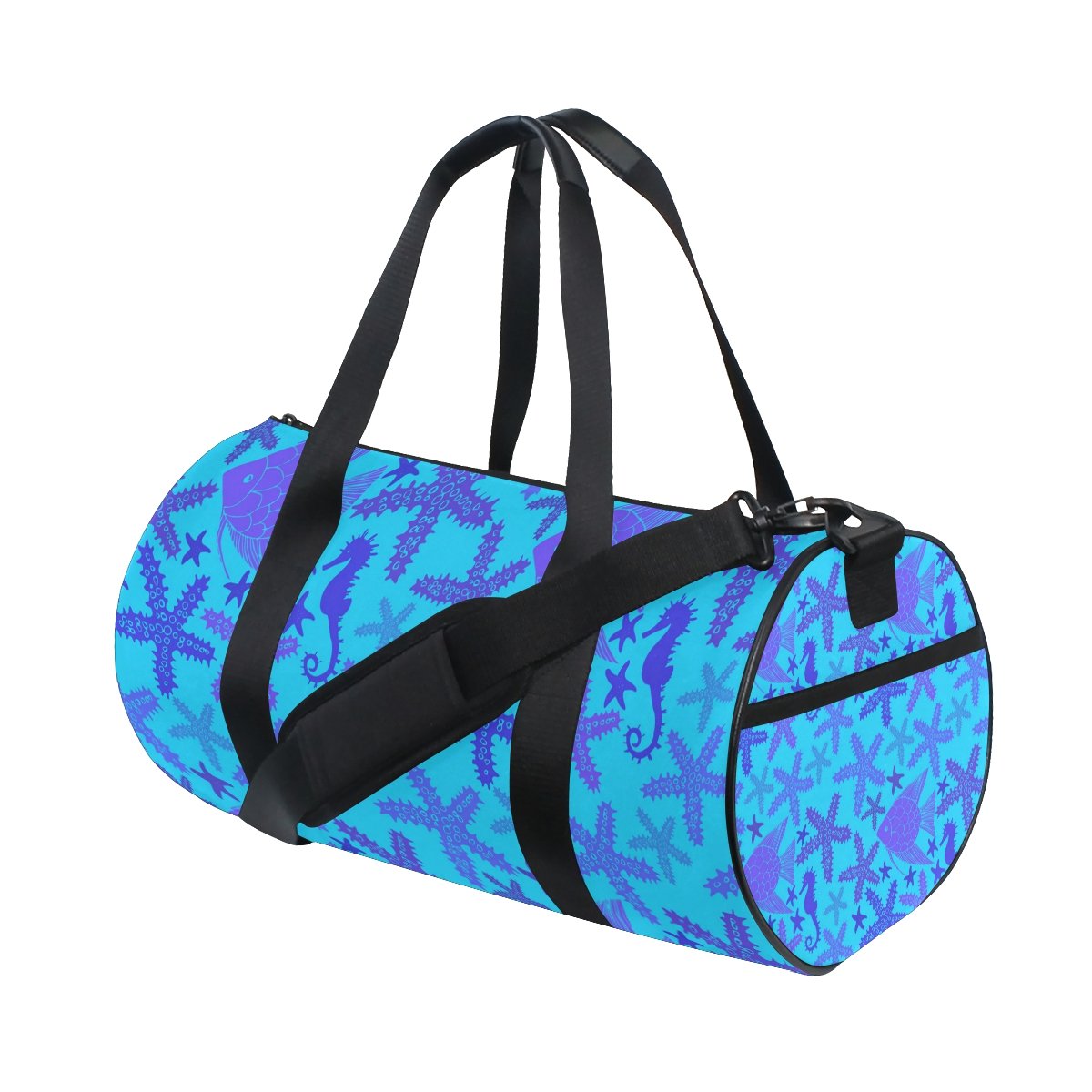 JSTEL Starfish & Seahorse Gym Bag for Women & Men - Durable Sports Duffel for Travel, Workout, Beach & Gym - Perfect for Fitness, Swimming & Outdoor Activities