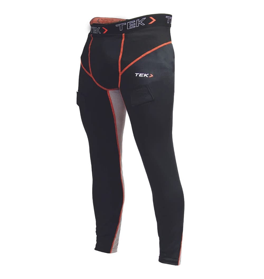 V7.0 Men's Hockey Compression Pants with Protective Cup & Sock Tabs - Breathable Performance Gear for Ice Hockey & Field Hockey Players