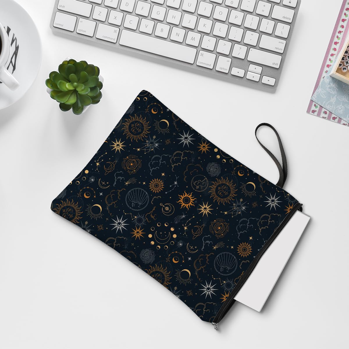 Magic Moon Book Sleeve - Space Galaxy Book Cover Protector | Perfect Gift for Book Lovers, Librarians, Teachers & Students | Reading Accessories for Book Clubs, Classmates & Roommates | Ideal for Travel, School & Home Reading Protection