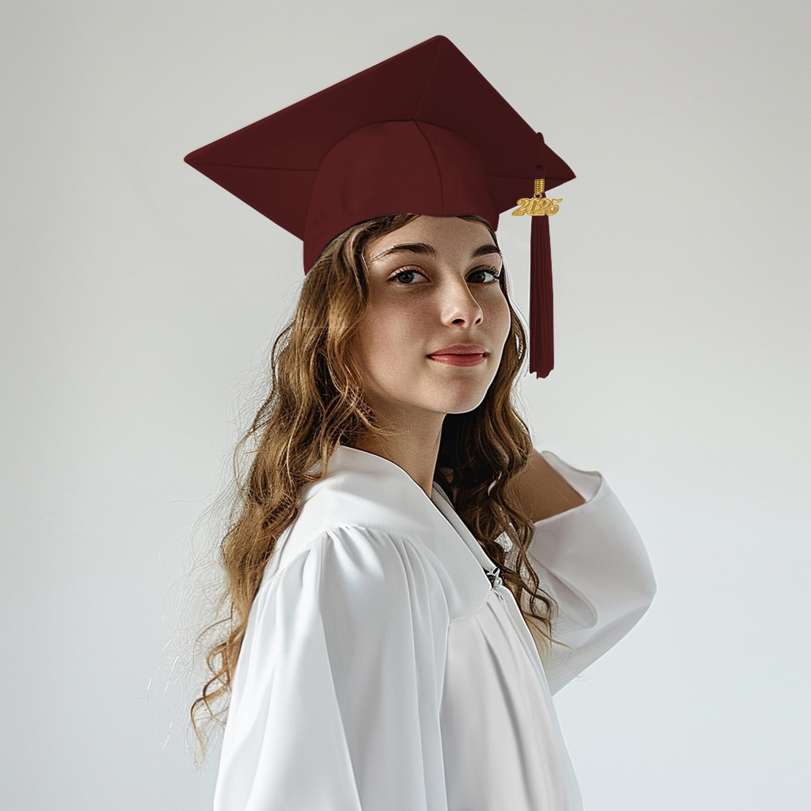 2025 Graduation Cap Tassel with Year Charm - Happy Secret Graduation Ceremony Accessories for High School & College Graduates - Perfect for Commencement, Photo Shoots & Graduation Parties