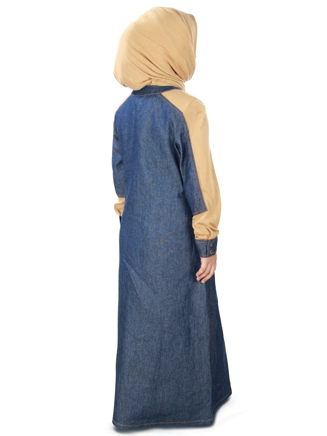 Afifa Kids Abaya Dress - Islamic Prayer Dress for Girls - Perfect for Eid, Mosque, and Special Occasions