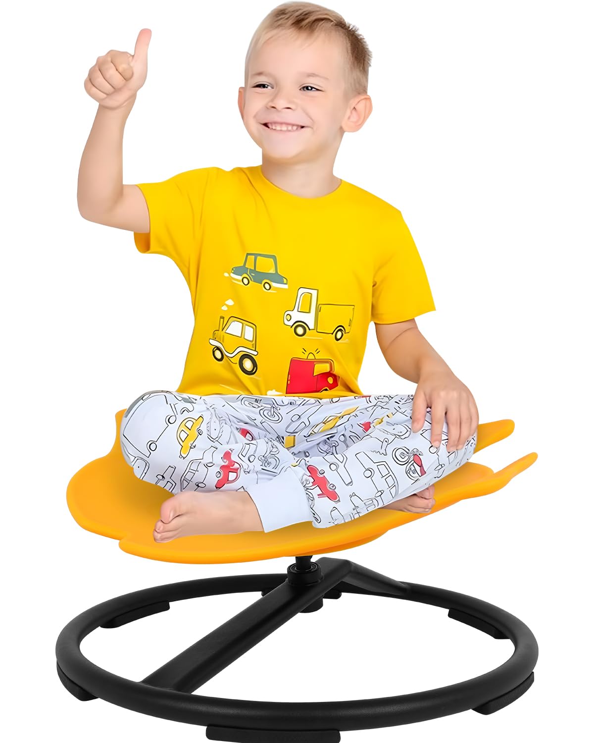 GCCSJ Kids Swivel Chair with 220 lbs Capacity - Spinning Wobble Chair for Children Ages 2-10, Metal Base for Autism & Sensory Needs - Perfect for Classroom, Playroom & Body Coordination Training