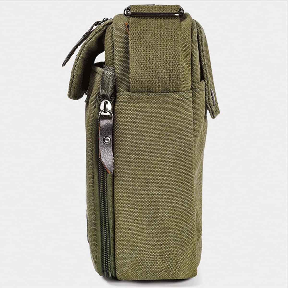 Small Canvas Messenger Bag - Crossbody Chest Shoulder Bag for Men & Women with Multi Pockets | Perfect for Travel, Work & Daily Use