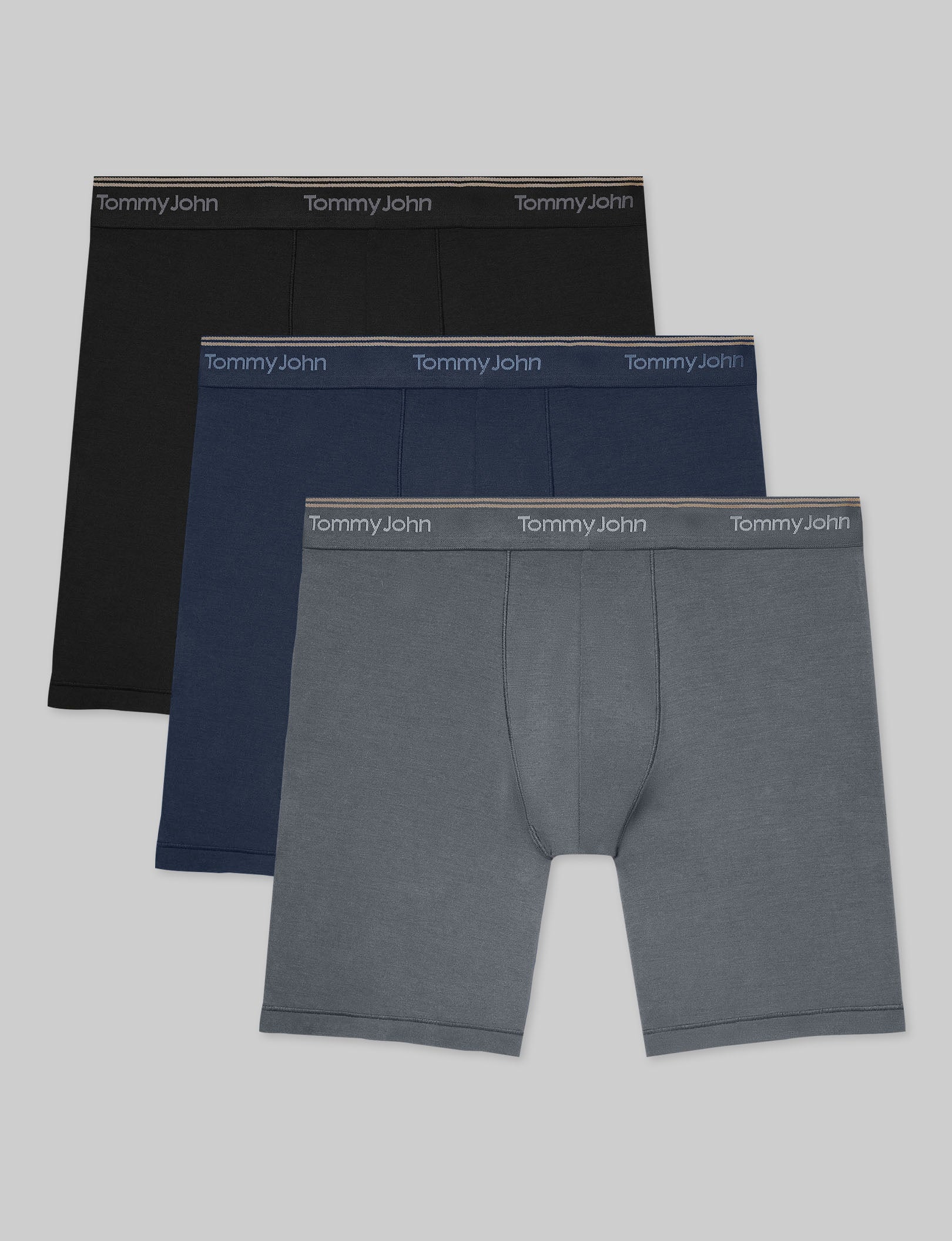 Ultra Soft Flex Mid-Length Boxer Briefs for Men - 6 Pack (3 Pairs) - Breathable Comfort Underwear for Workout, Travel & Everyday Wear