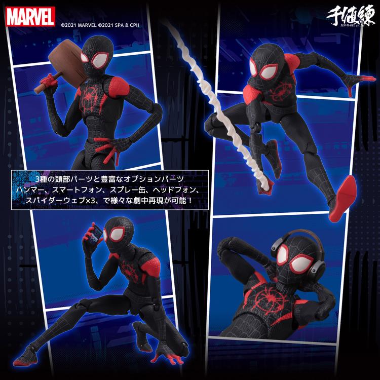 Spider-Man: Into the Spider-Verse Miles Morales Action Figure - Collectible SV Reissue Toy for Marvel Fans | Perfect for Display, Gifts, and Cosplay Play