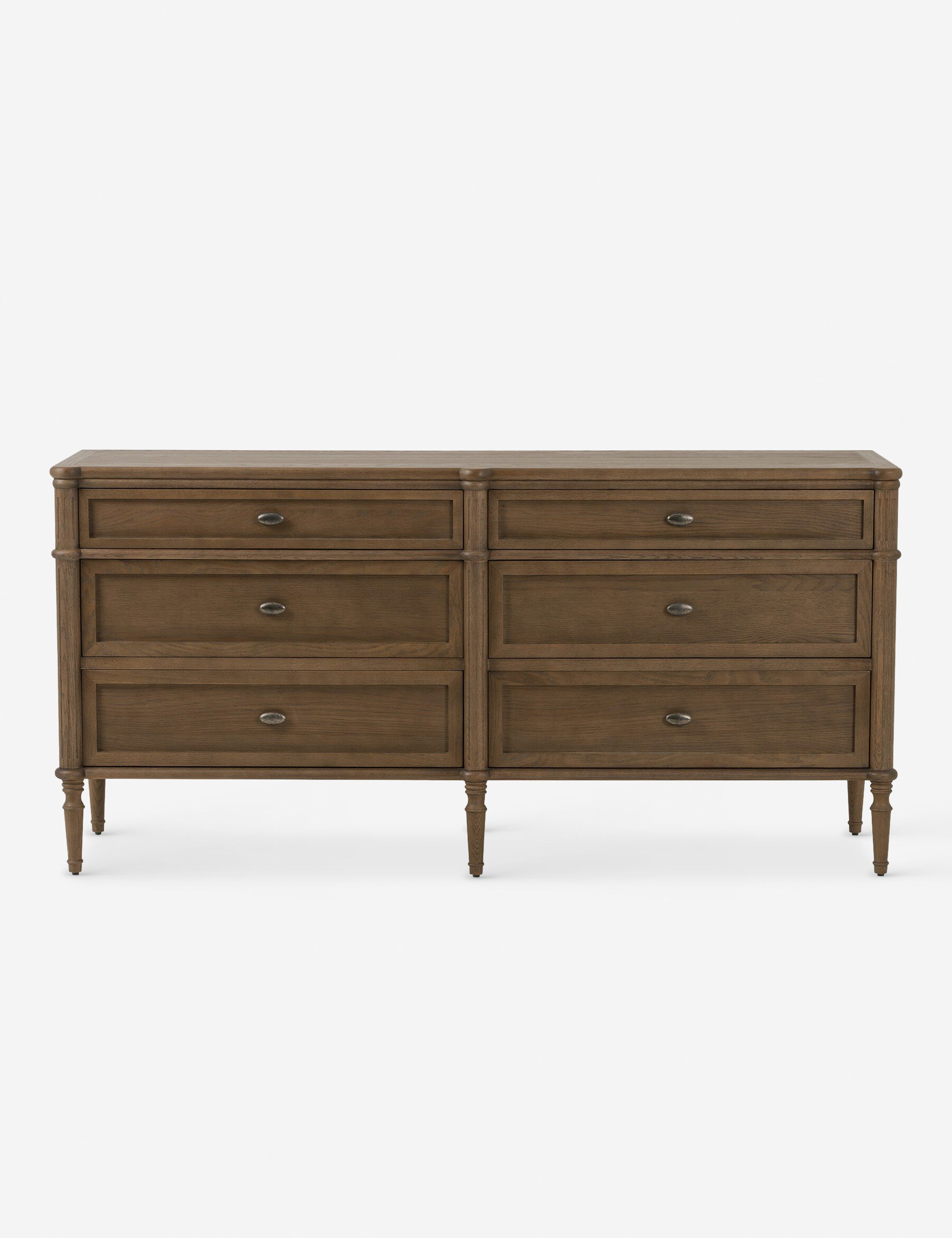 Delancey 6 Drawer Dresser - Modern Wooden Chest of Drawers for Bedroom Storage & Organization | Perfect for Clothes, Linens, and Accessories