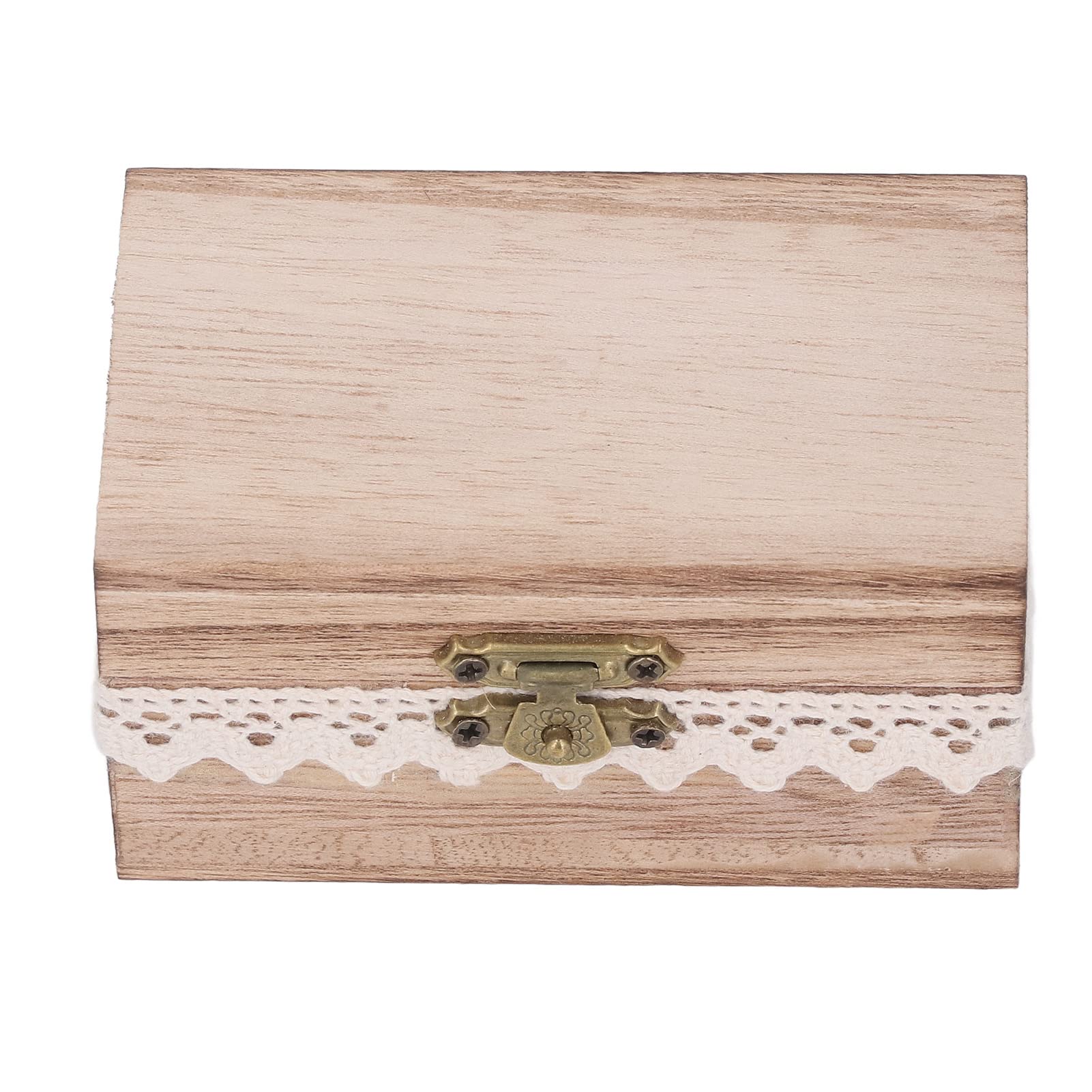 Okuyonic Ring Box - Elegant Lace Decorative Ring Bearer Box for Engagement, Wedding, Anniversary & Mother's Day Gift | Country Style Jewelry Display Case for Proposal & Special Occasions