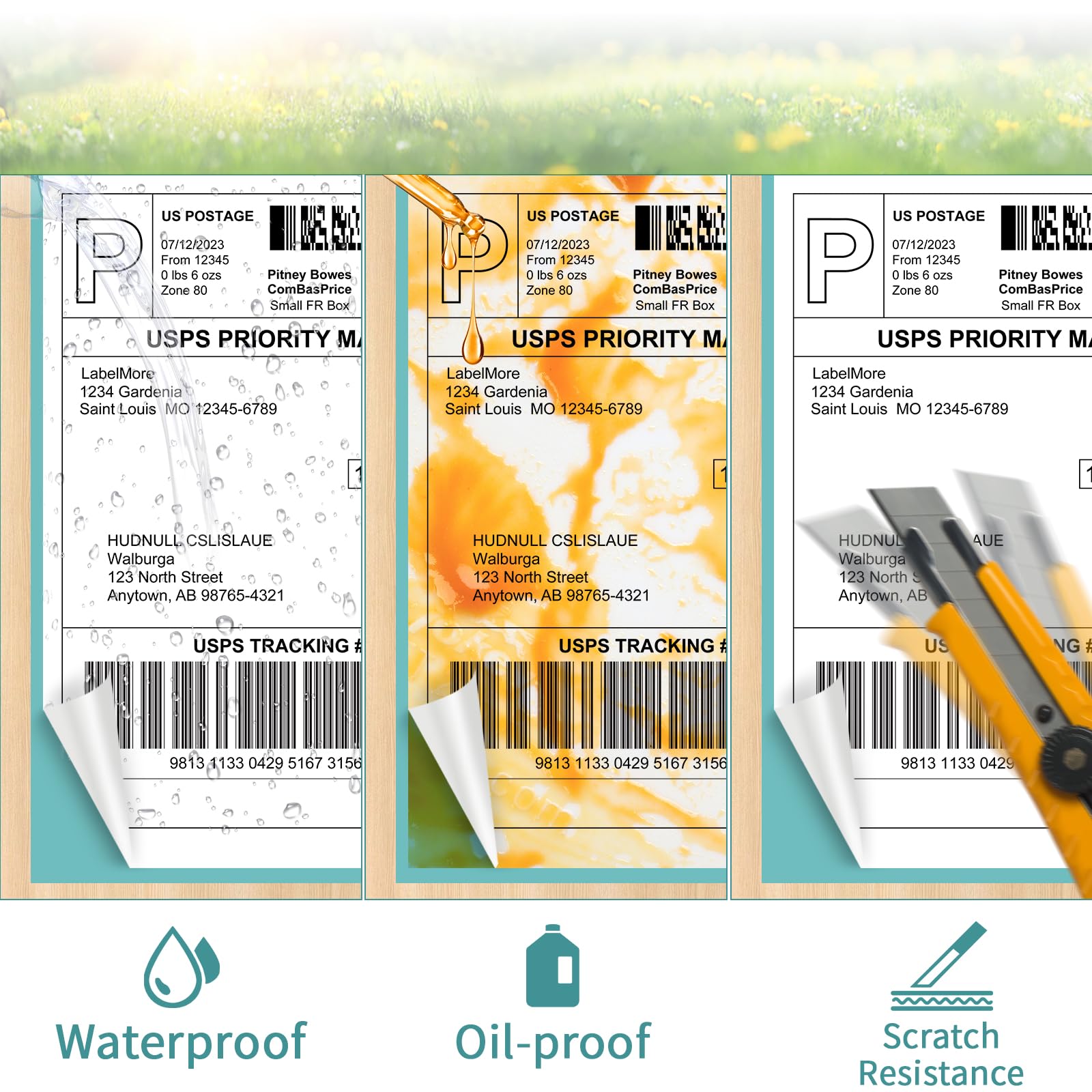 LabelMore 250 Fanfold 4 x 6 Thermal Shipping Labels - Commercial Grade Permanent Adhesive for Thermal Printers - Perforated Lines for Easy Tearing - Ideal for E-commerce, Logistics & Small Business Shipping Needs