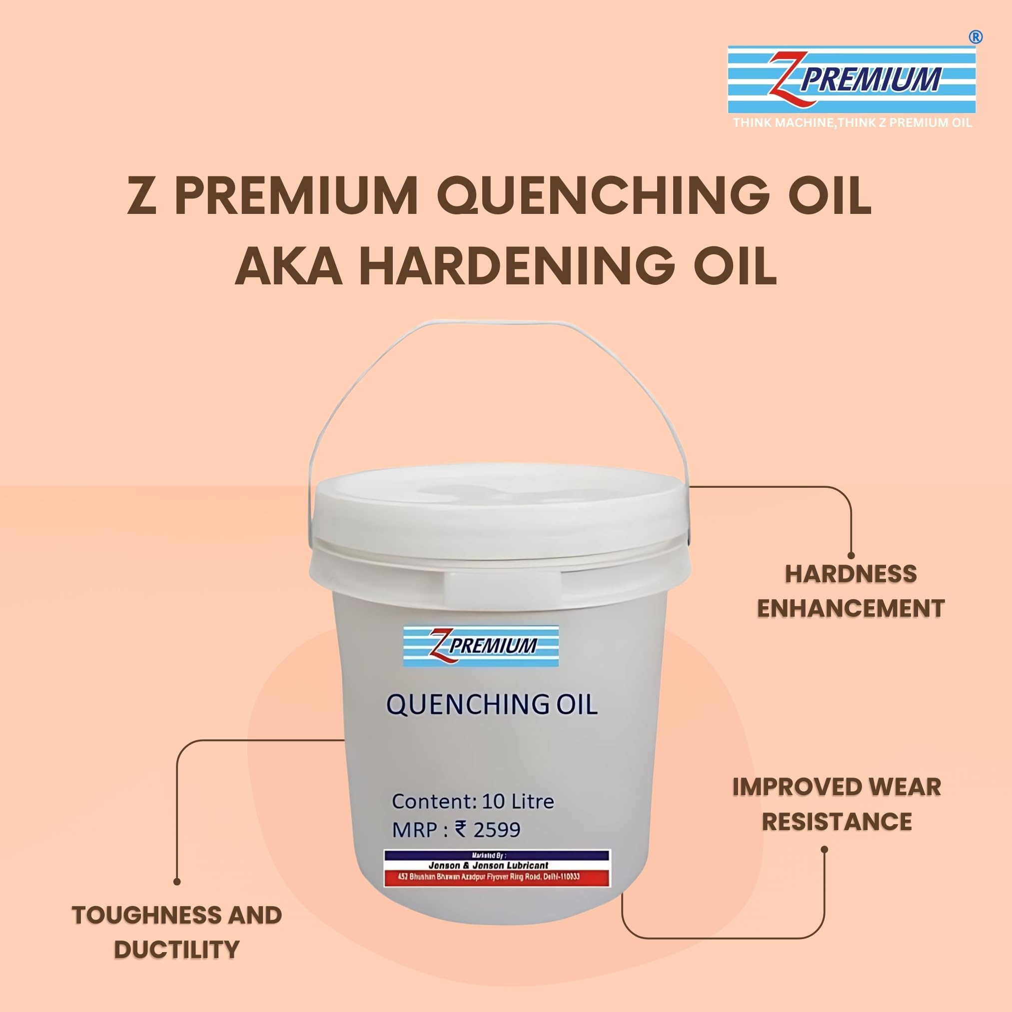 Premium Quenching Oil for Metal Hardening - 10 Litre Bucket | Fast Cooling Heat Treatment Oil for Knives, Tools & Automotive Parts | Workshop & Industrial Use