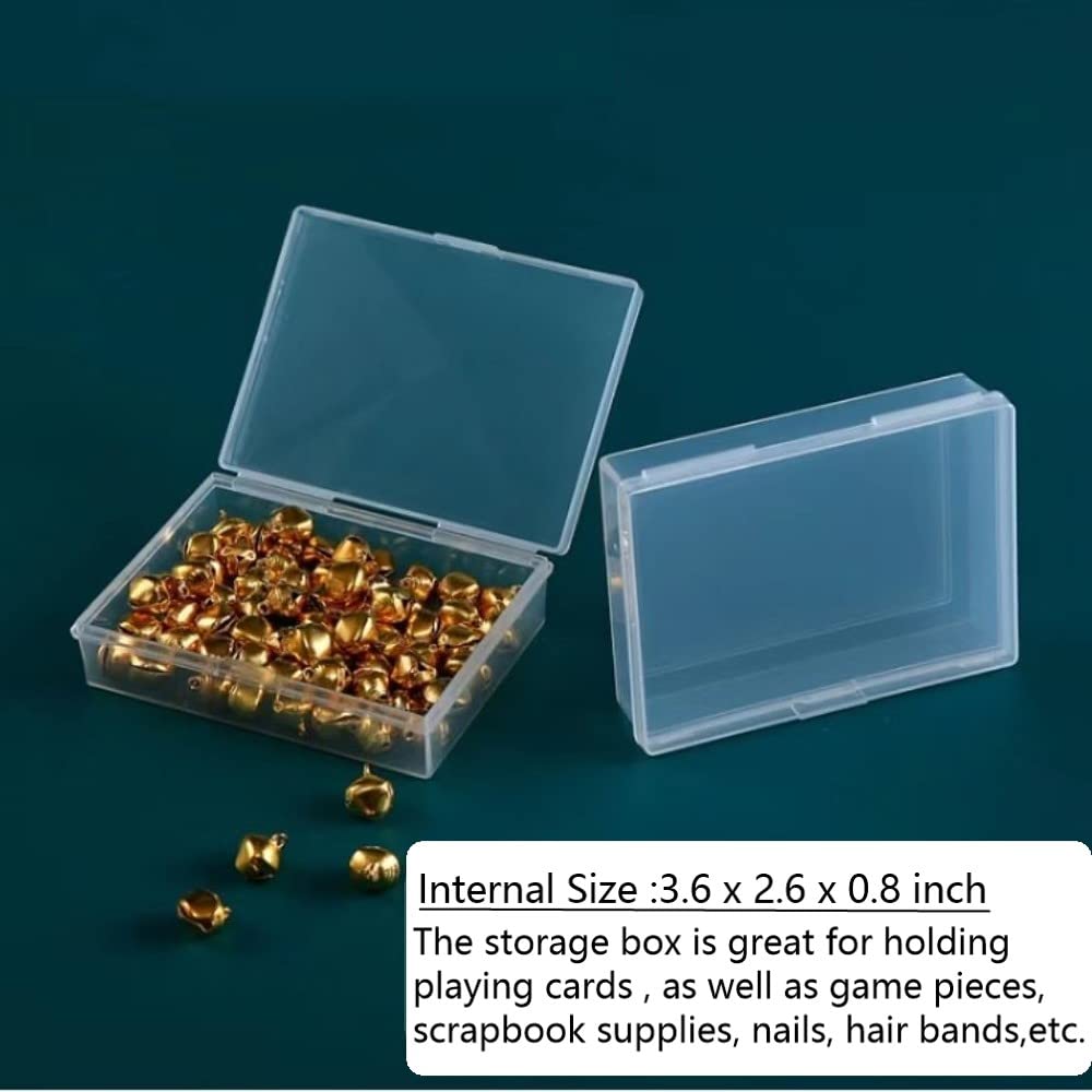 4PCS Clear Plastic Playing Card Deck Cases - Snap Close Card Holder Organizer for Trading, Gaming & Collectible Cards - Empty Storage Box (No Cards Included) - Perfect for MTG, Pokemon & Board Game Card Protection