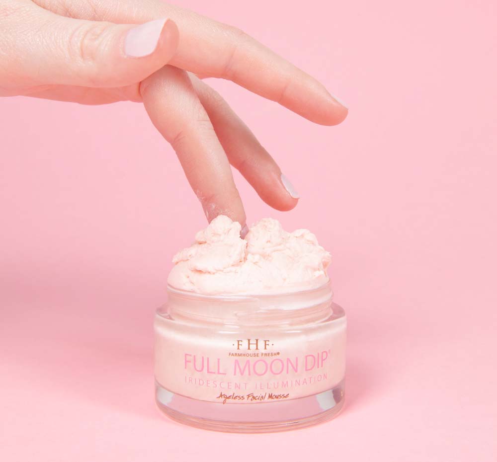 Full Moon Dip® Iridescent Ageless Facial Mousse - Anti-Aging Skincare with Hyaluronic Acid | Hydrating & Plumping Face Cream for Glowing Skin | Perfect for Night Routine & Special Occasions