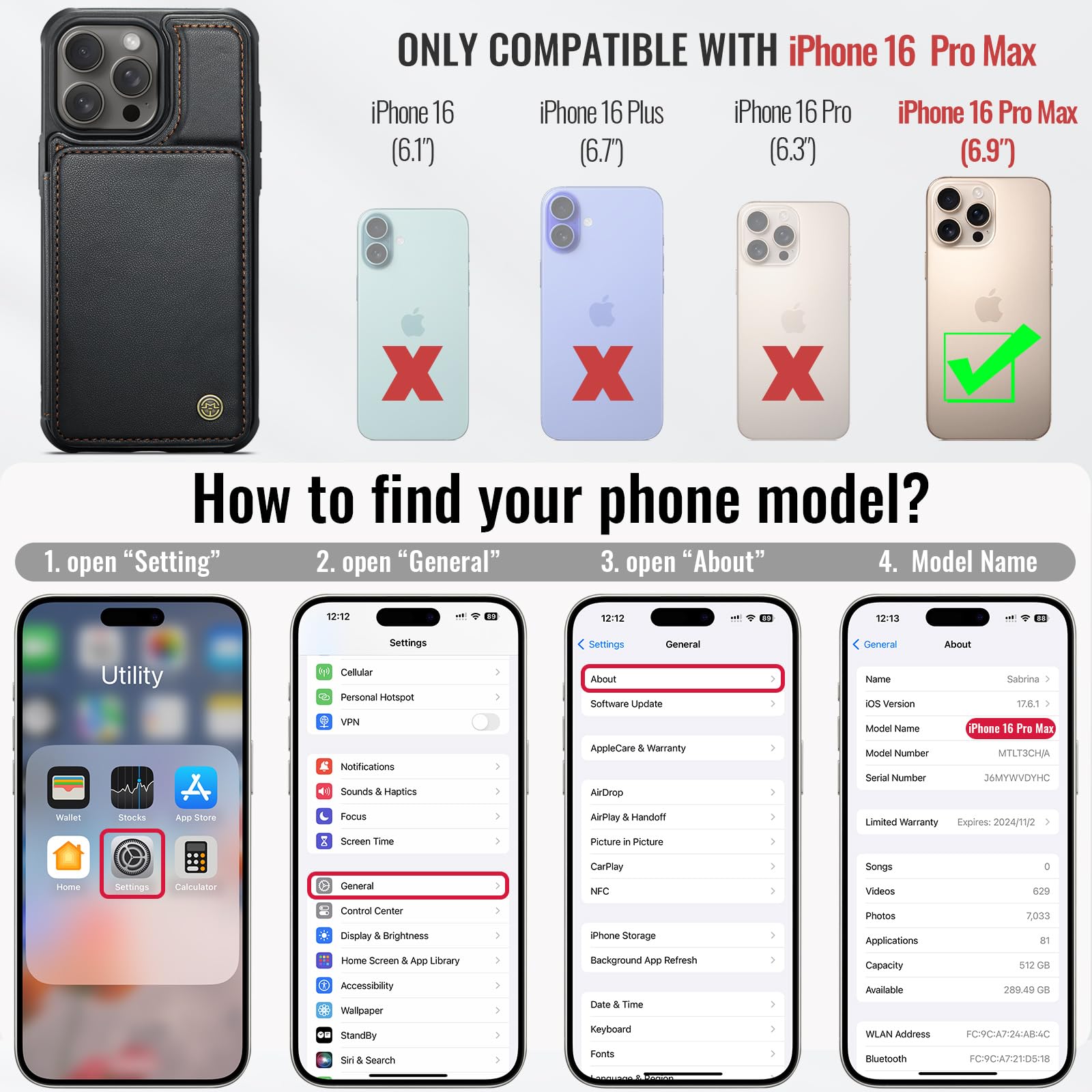 Vinich iPhone 16 Pro Max 6.9