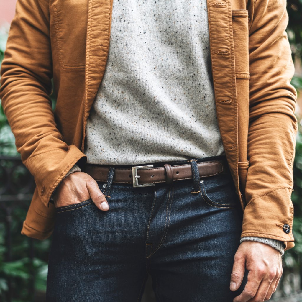 Premium Men's Genuine Leather Belt - Walnut Brown | Classic Dress Belt for Business, Casual & Formal Wear | Durable & Stylish Accessory for Office, Wedding & Everyday Use
