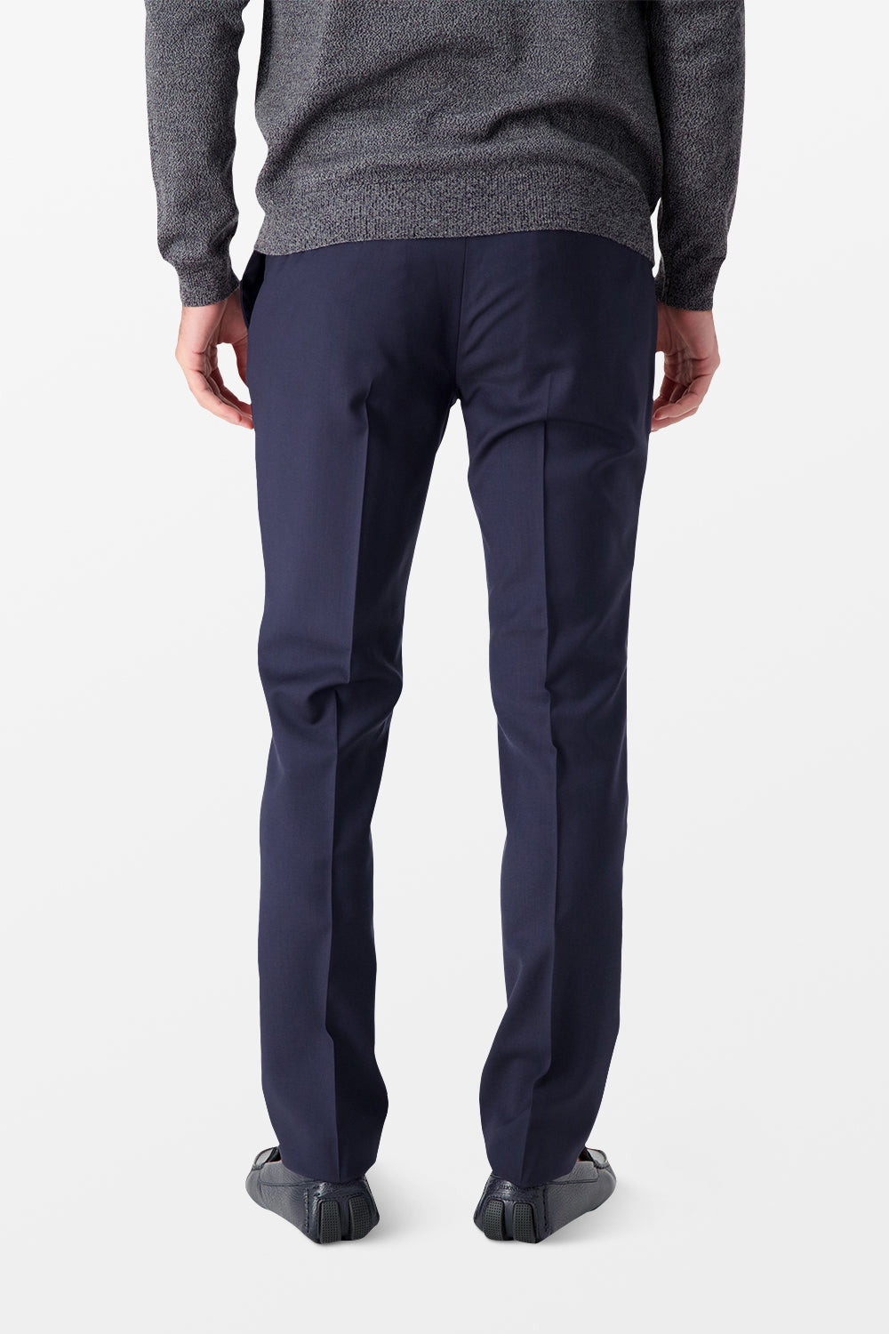 Incotex Navy Classic Men's Dress Pants - Slim Fit Comfortable Business Casual Trousers for Office & Travel