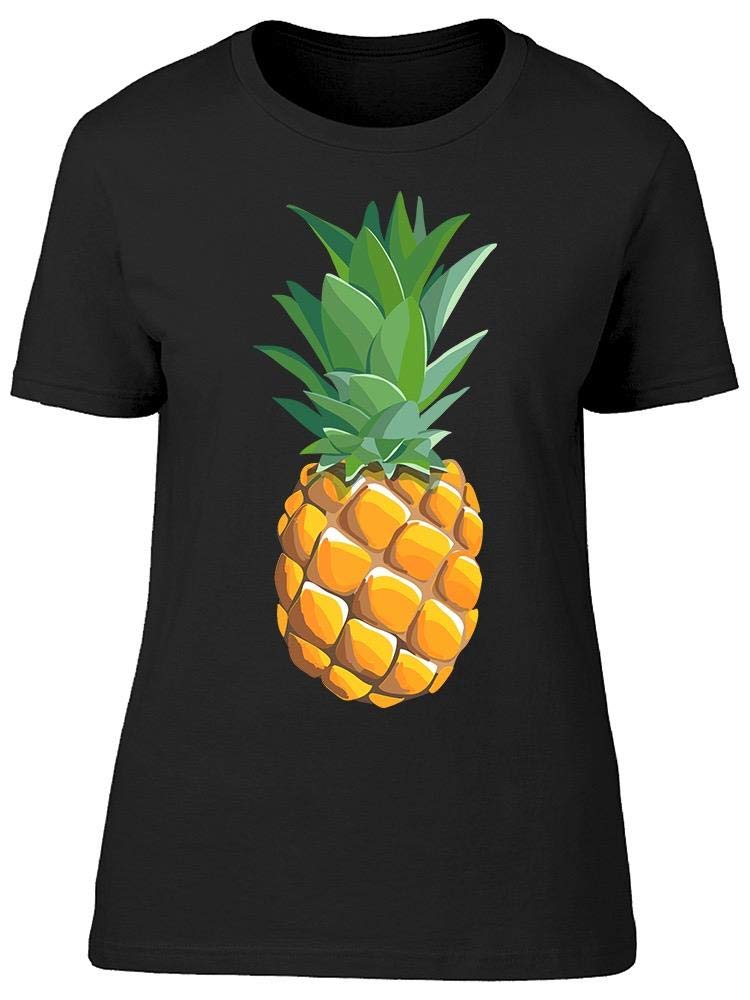 Smartprints Pineapple Fruit Graphic Tee for Women - Soft Cotton Casual T-Shirt with Tropical Print - Perfect for Summer Outfits, Beach Vacations & Casual Wear