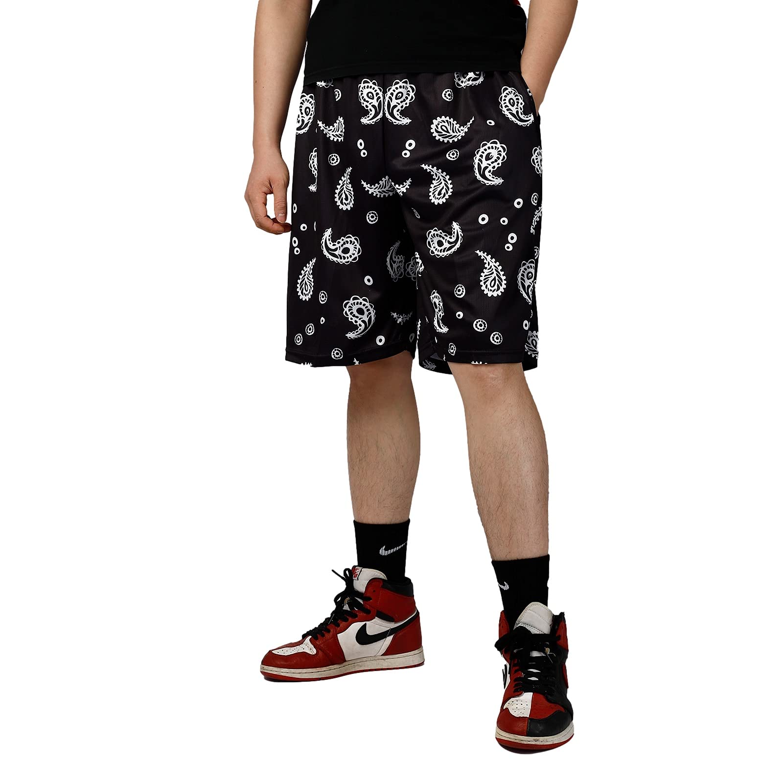 MINIZEBRA Men's Basketball Shorts - Breathable Running & Workout Shorts with Pockets for Gym, Sports & Casual Wear