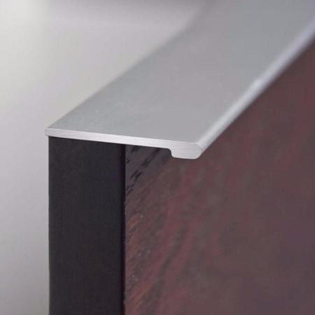 HB 380 Continuous Drawer Pull - 10 Pack Brushed Nickel Cabinet Handles for Kitchen & Bathroom - Modern Hardware for Dressers, Cabinets, and Furniture Installation