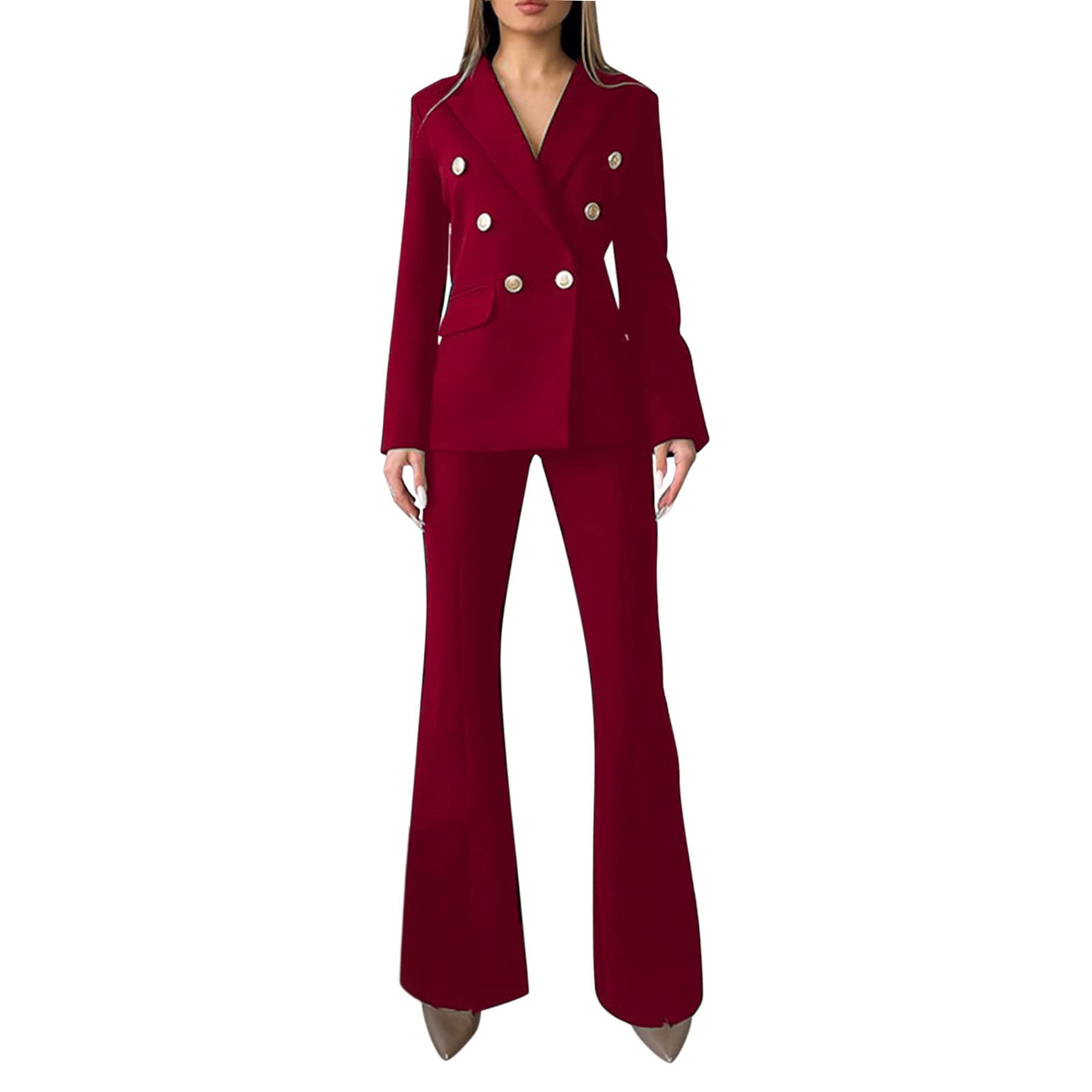 Plus Size Petite Women's Open Front Solid Blazer & Midi Dress 2-Piece Set with Sleeves - Office Wear, Business Attire & Formal Occasions