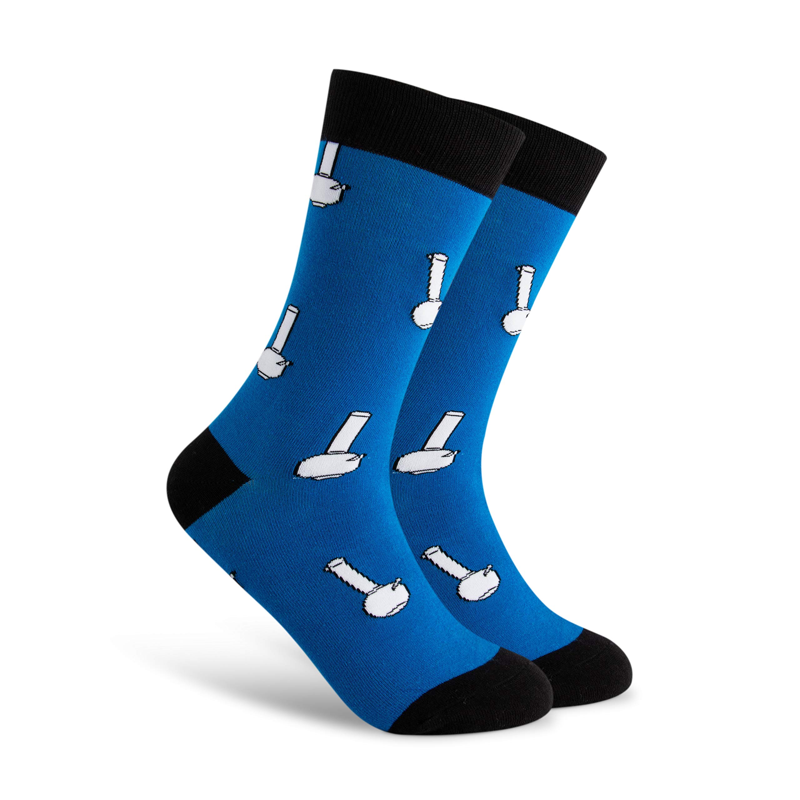 Funky Colorful Crew Socks for Men - Bold Pattern Casual Dress Socks - Perfect for Work, Gym & Everyday Wear