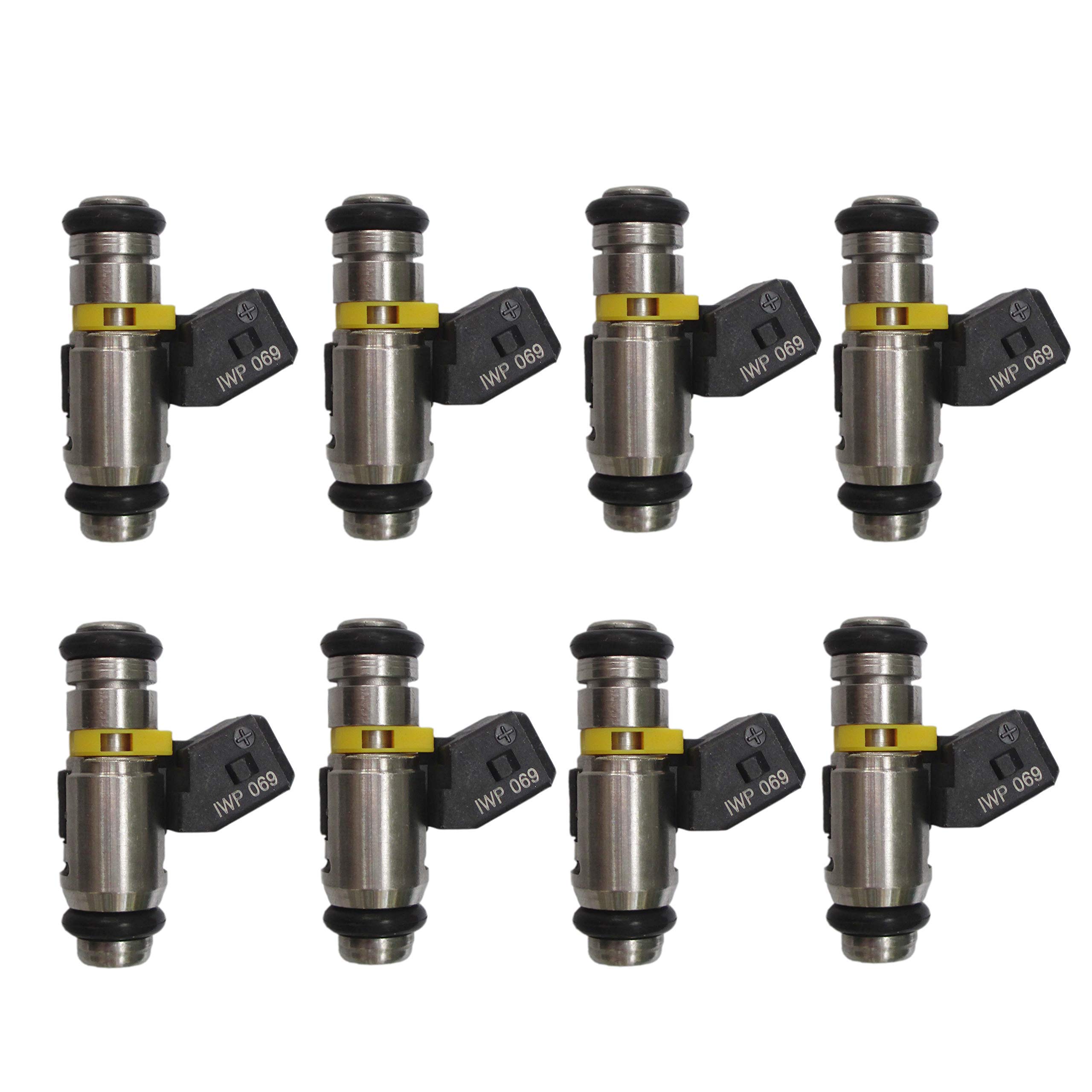 861260T IWP069 Fuel Injector - Compatible with Harley Davidson 480cc, Marine Mercruiser & Fiat - 8 PCS Set - High Performance Fuel Injection for Motorcycles, Boats & Automotive Engines