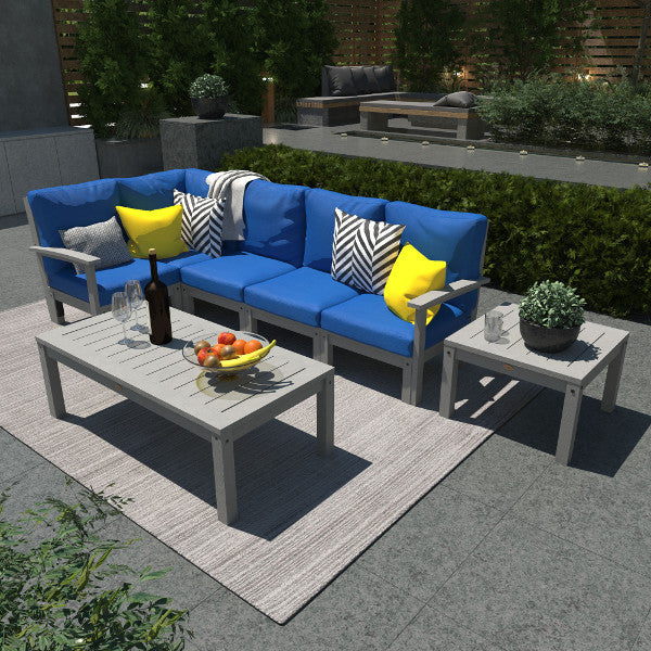 Luxury 7-Piece Deep Seating Sectional Sofa Set with Coffee Table & Side Table - Perfect for Living Room, Family Room & Outdoor Patio Furniture