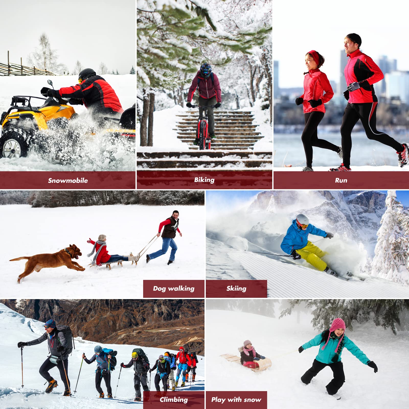 Rechargeable Electric Heated Gloves for Men & Women - Thin Winter Work Gloves for Arthritis, Raynaud's & Cold Weather - Ideal for Skiing, Snowboarding & Outdoor Activities (Red, XL)