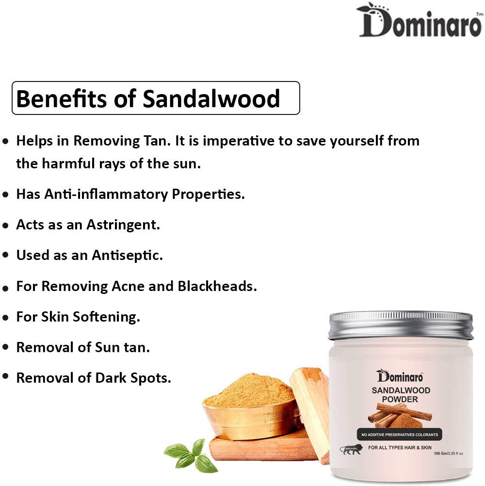 Organic Sandalwood & Henna Powder for Skin & Hair Care - 200g Combo Pack for Natural Beauty