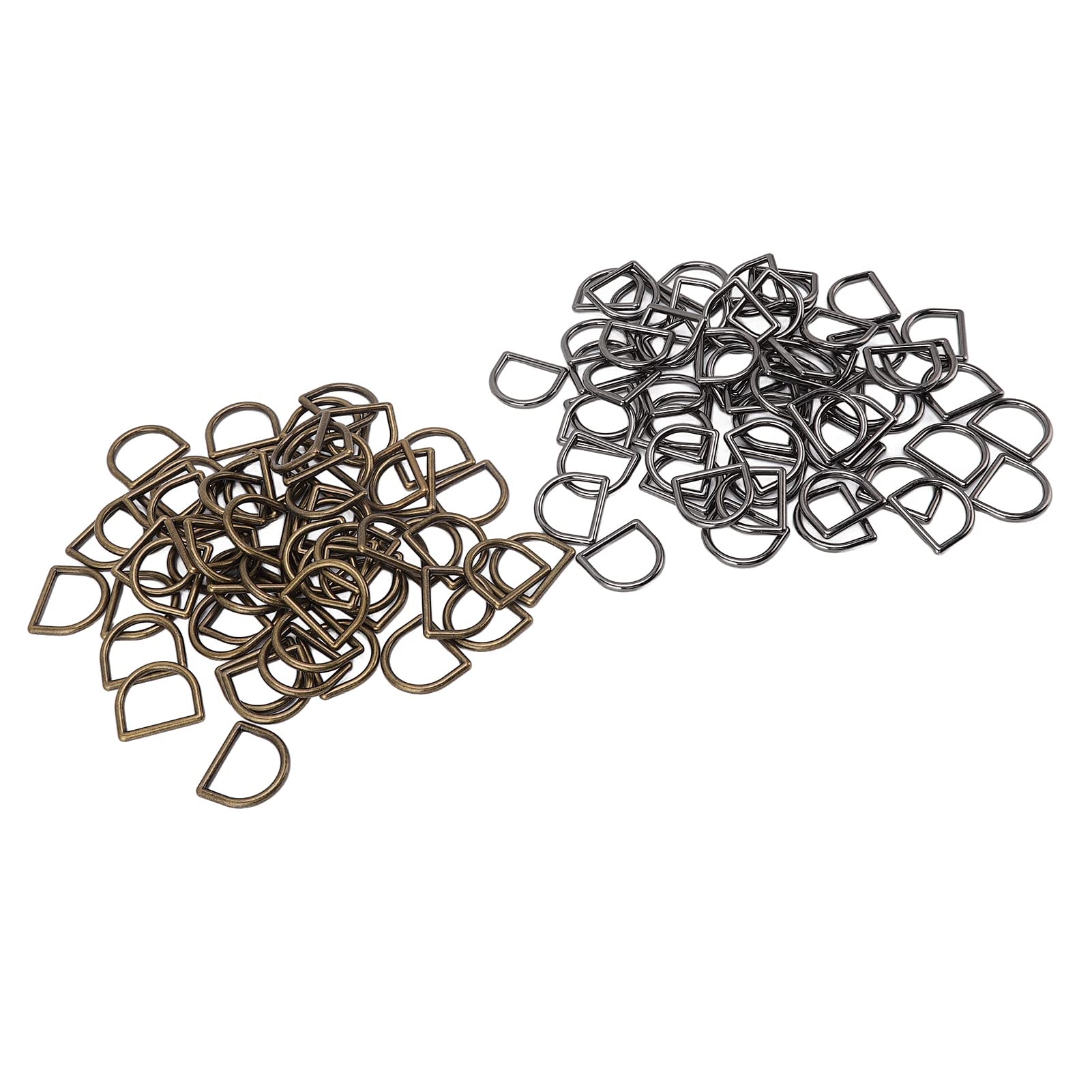 Premium D Hooks - 120 Pack Small D Rings with Exquisite Colors for Luggage, Backpacks, Pet Collars & DIY Crafts - Heavy Duty Metal Hardware for Travel Gear & Home Organization
