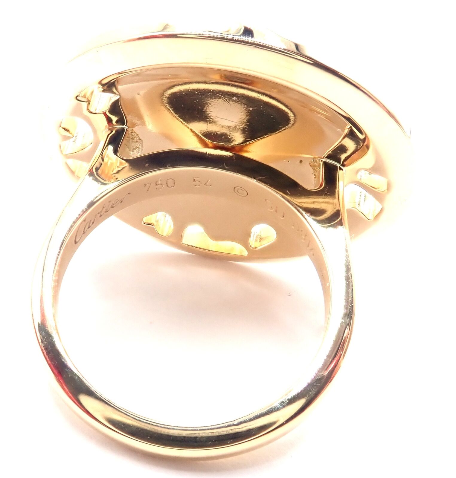 Authentic Cartier Panther 18K Yellow Gold Diamond Lacquer Tsavorite Ring | Luxury Jewelry for Women | Perfect for Weddings, Anniversaries & Special Occasions