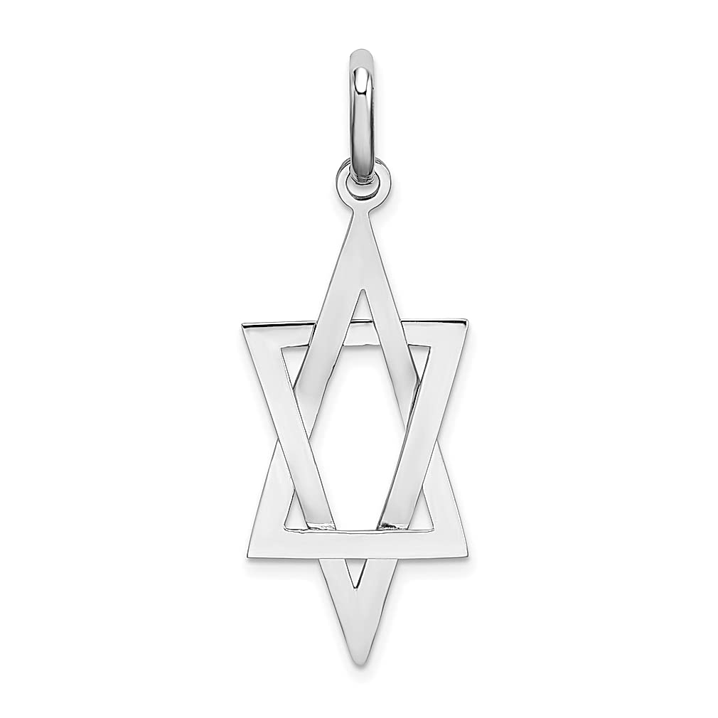 14K White Gold Star of David Pendant Necklace - Elegant Jewish Jewelry for Women, Religious Judaica Gift for Her - Perfect for Hanukkah, Bat Mitzvah & Everyday Wear