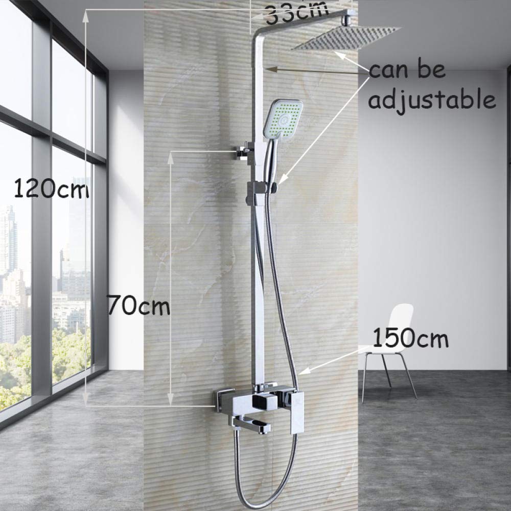 Premium Rainfall Shower Faucet Set - Single Handle Mixer Tap with 8 Inch Handheld Shower for Modern Bathroom | Perfect for Spa-Like Experience and Water Saving