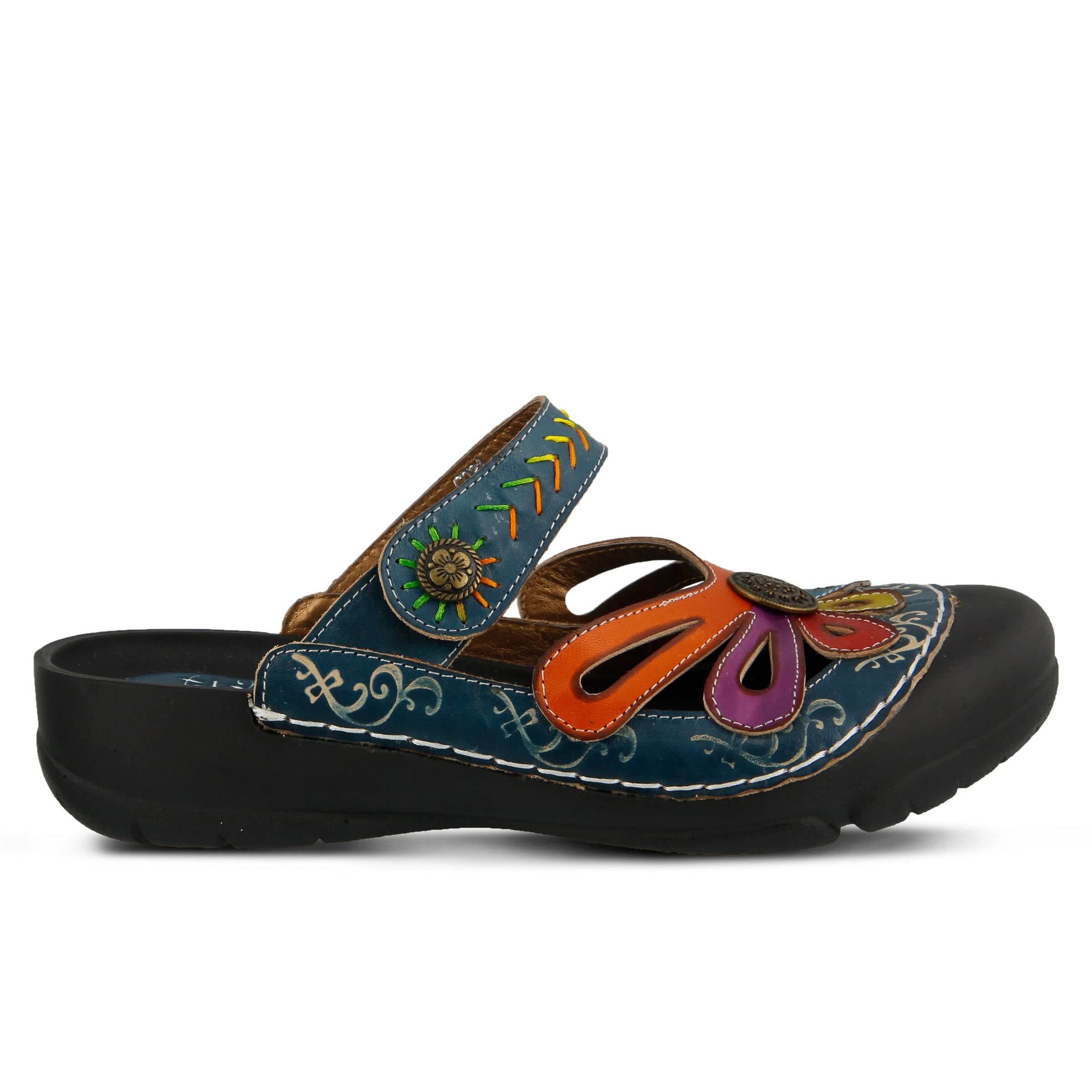 L'Artiste by Spring Step Women's Copa Flat Sandal - Comfortable Leather Flip Flops for Women, Casual Summer Beach Sandals with Arch Support | Perfect for Vacation, Poolside, and Everyday Wear