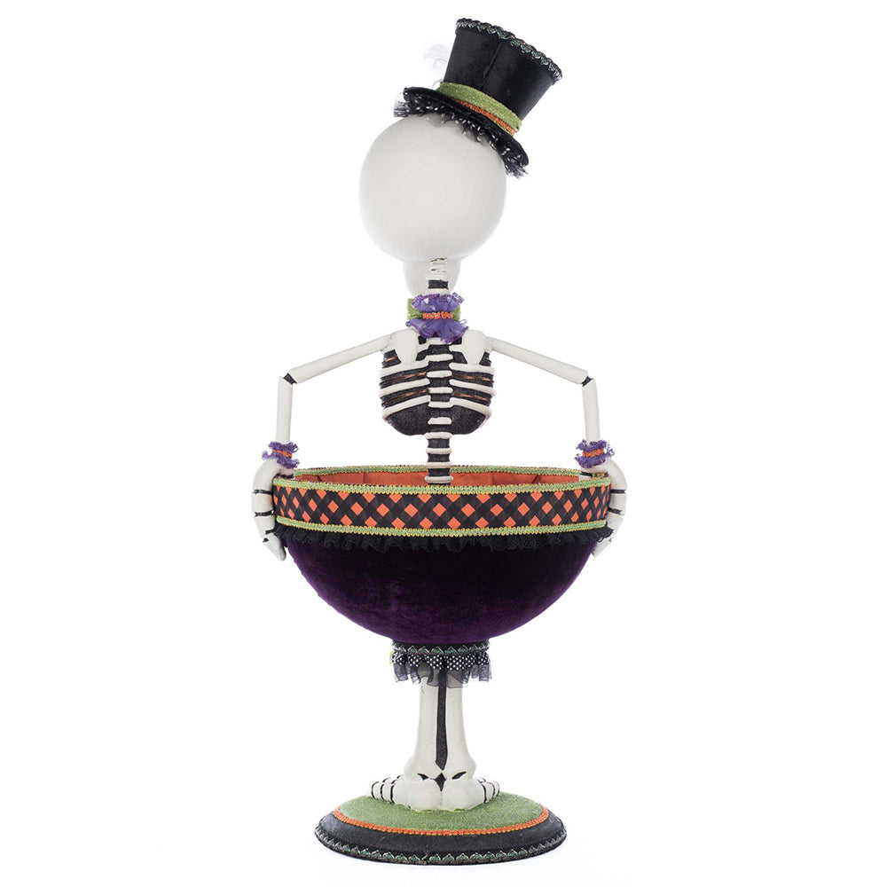 Billy Bones Thorton Candy Bowl by Katherine's Collection - Halloween Party Decor, Skull-Themed Serving Dish for Candy, Snacks & Home Decor