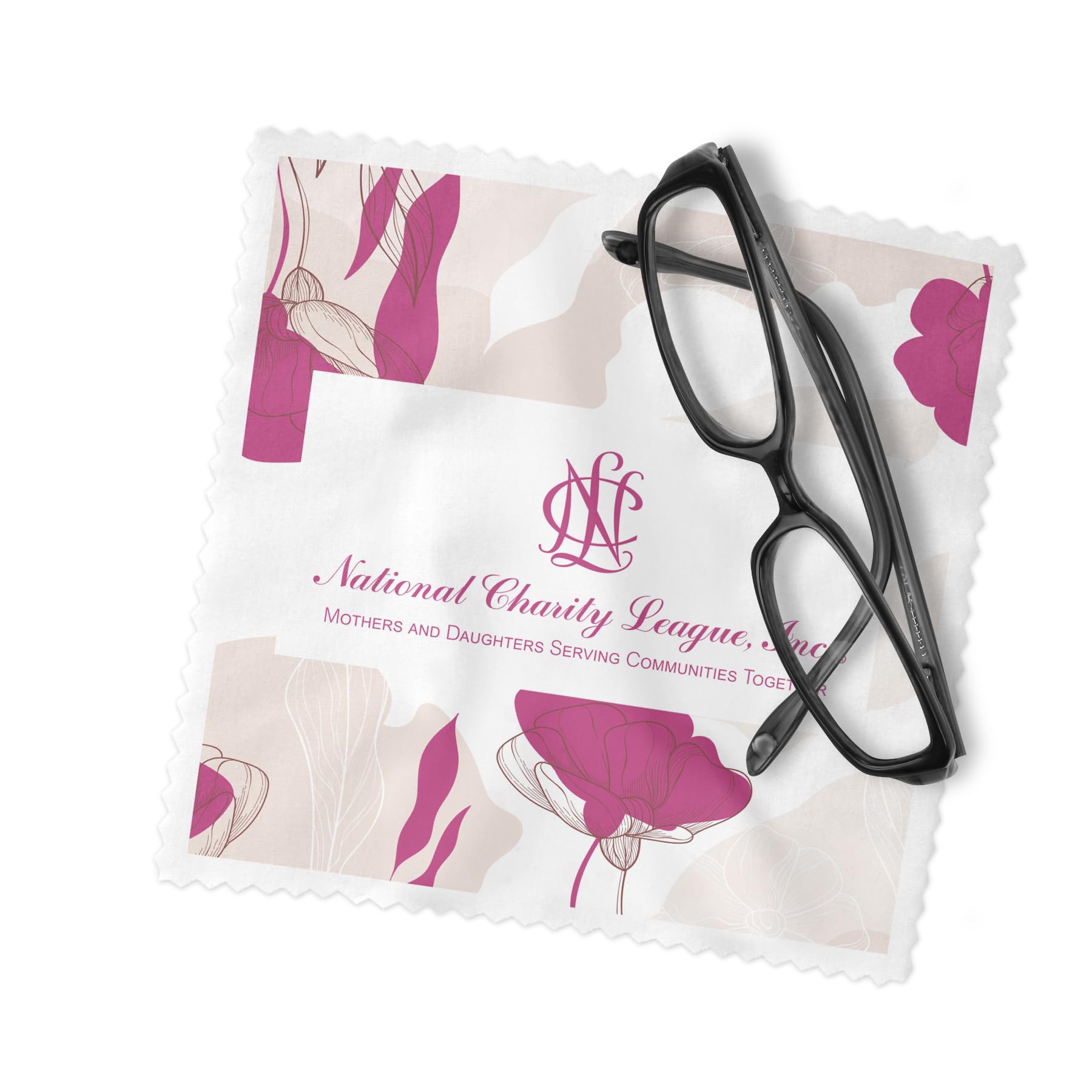 **National Charity League Eyeglass Cleaner & Microfiber Cleaning Cloth Set – Premium Lens Cleaning Kit for Glasses, Sunglasses, and Screens – Perfect for Travel, Office, and Home Use**