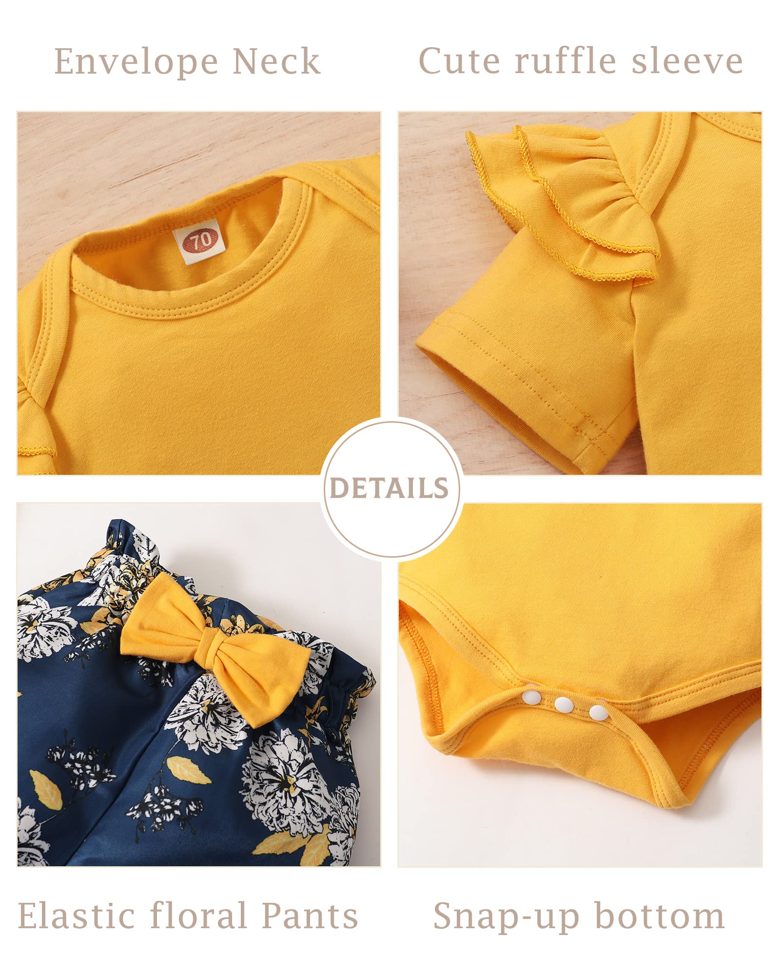 Adorable Newborn Baby Girl Clothes Set - Long Sleeve Romper & Pants Outfit for Fall/Winter | Soft & Comfortable Infant Fashion for Photo Shoots, Parties & Daily Wear